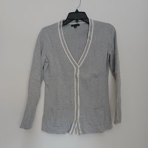 Tommy Hilfiger women's button down cardigan. Light gray color. Small.
